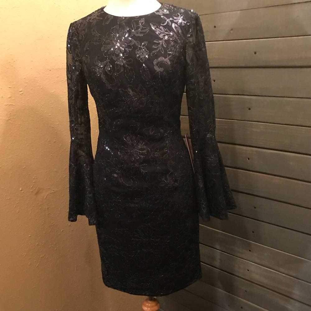 Midnight Blue Carmen Marc Valvo Cocktail Dress